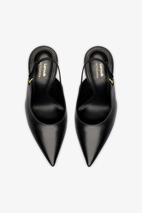 Larroudé x Altuzarra: Slingback Couro Preto