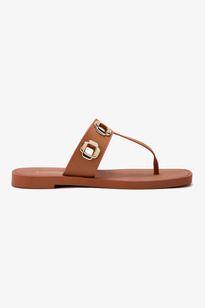 Flat Milan S PVC Caramelo