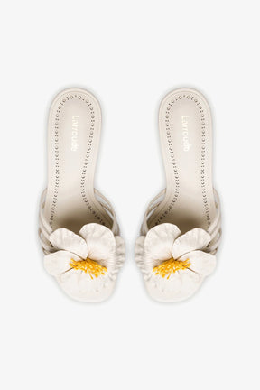 Mule Magnolia Couro Off White