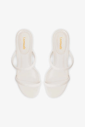 Mule Dew Drop Couro Verniz Branco