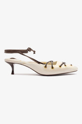 Mule Amarração Amal Couro Off White