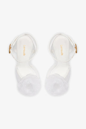 Salma Platform Sandal In White Satin