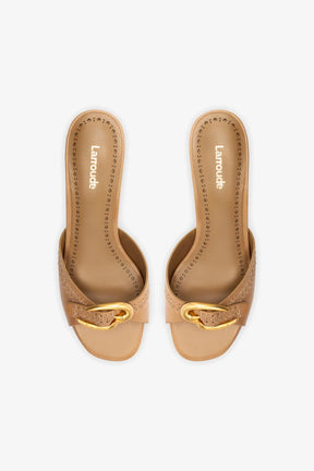 Verona Mule In Hazelnut Leather