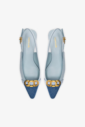 Slingback Franca Jeans Azul