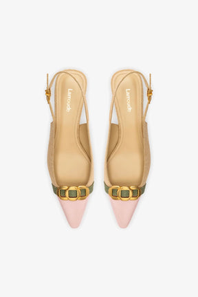 Slingback Franca Ráfia Bege