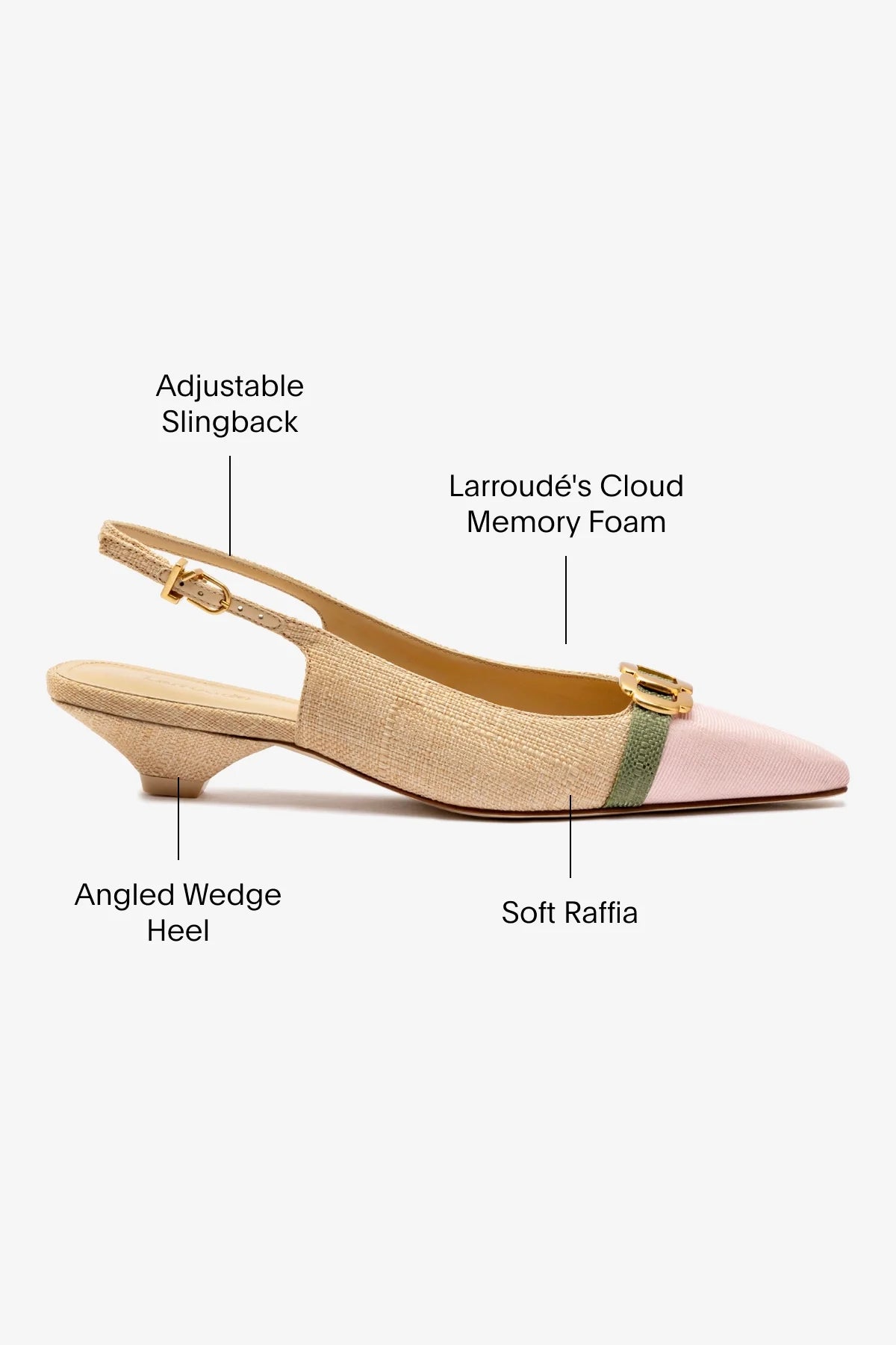 Slingback Franca Ráfia Bege