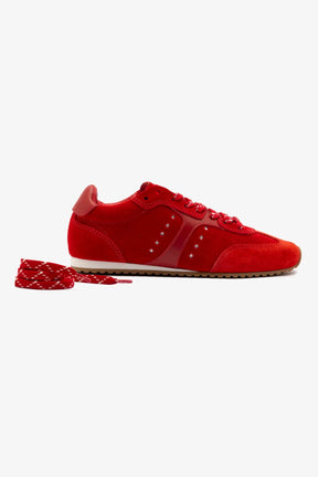 Tênis Stella Camurça Vermelho e Couro Vermelho