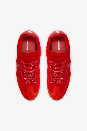 Tênis Stella Camurça Vermelho e Couro Vermelho