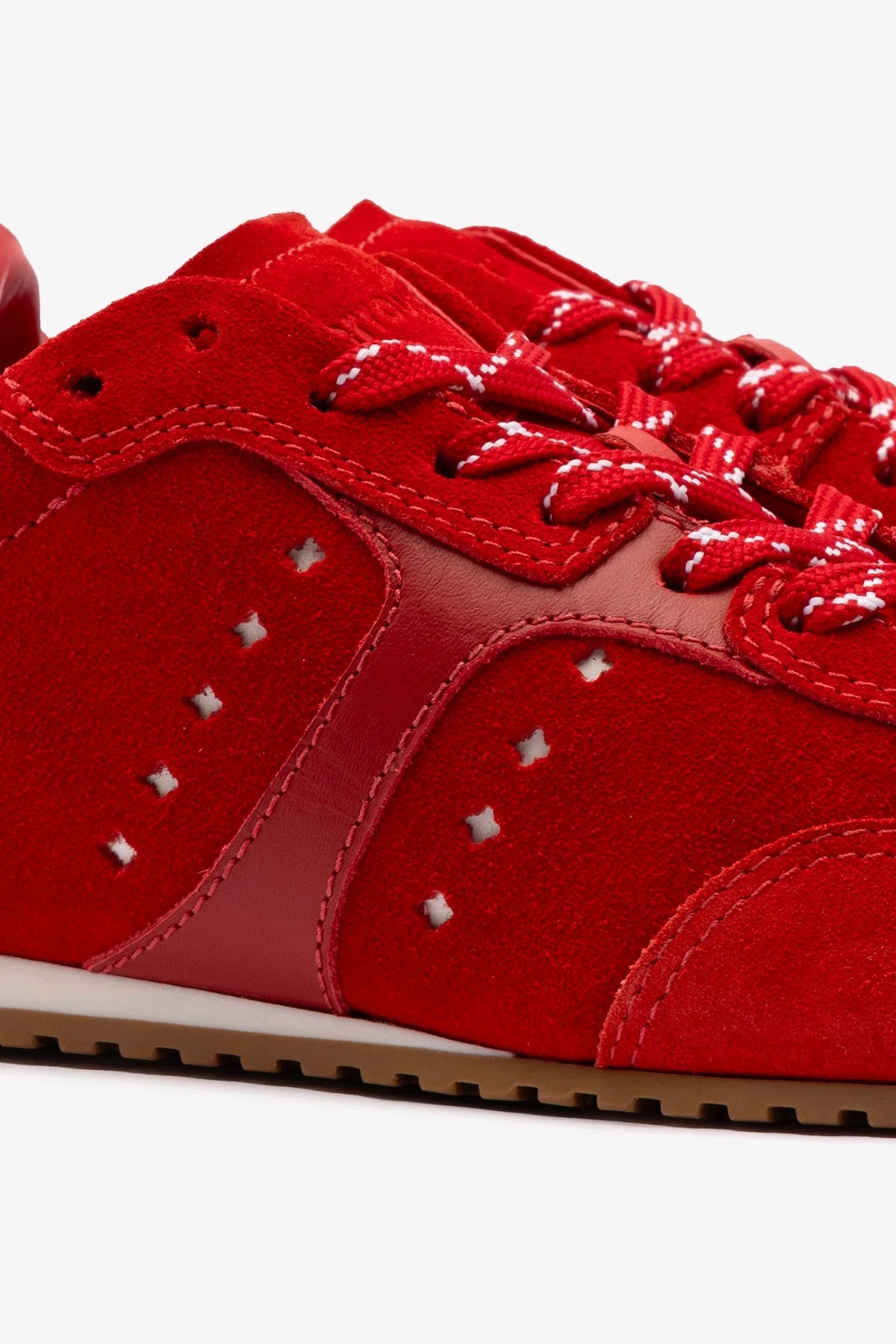 Tênis Stella Camurça Vermelho e Couro Vermelho