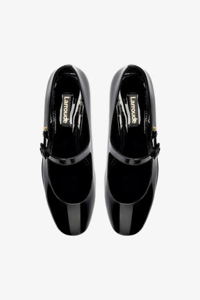 Flatform Blair Couro Verniz Preto