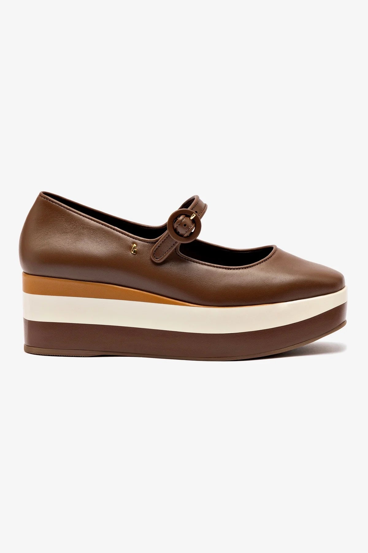 Flatform Blair Couro Marrom