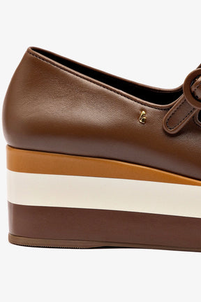 Flatform Blair Couro Marrom