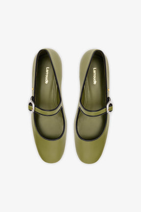 Flatform Blair Couro Verde