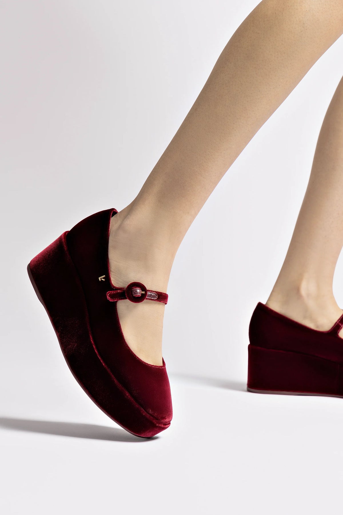 Flatform Blair Veludo Vinho