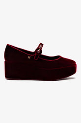 Flatform Blair Veludo Vinho