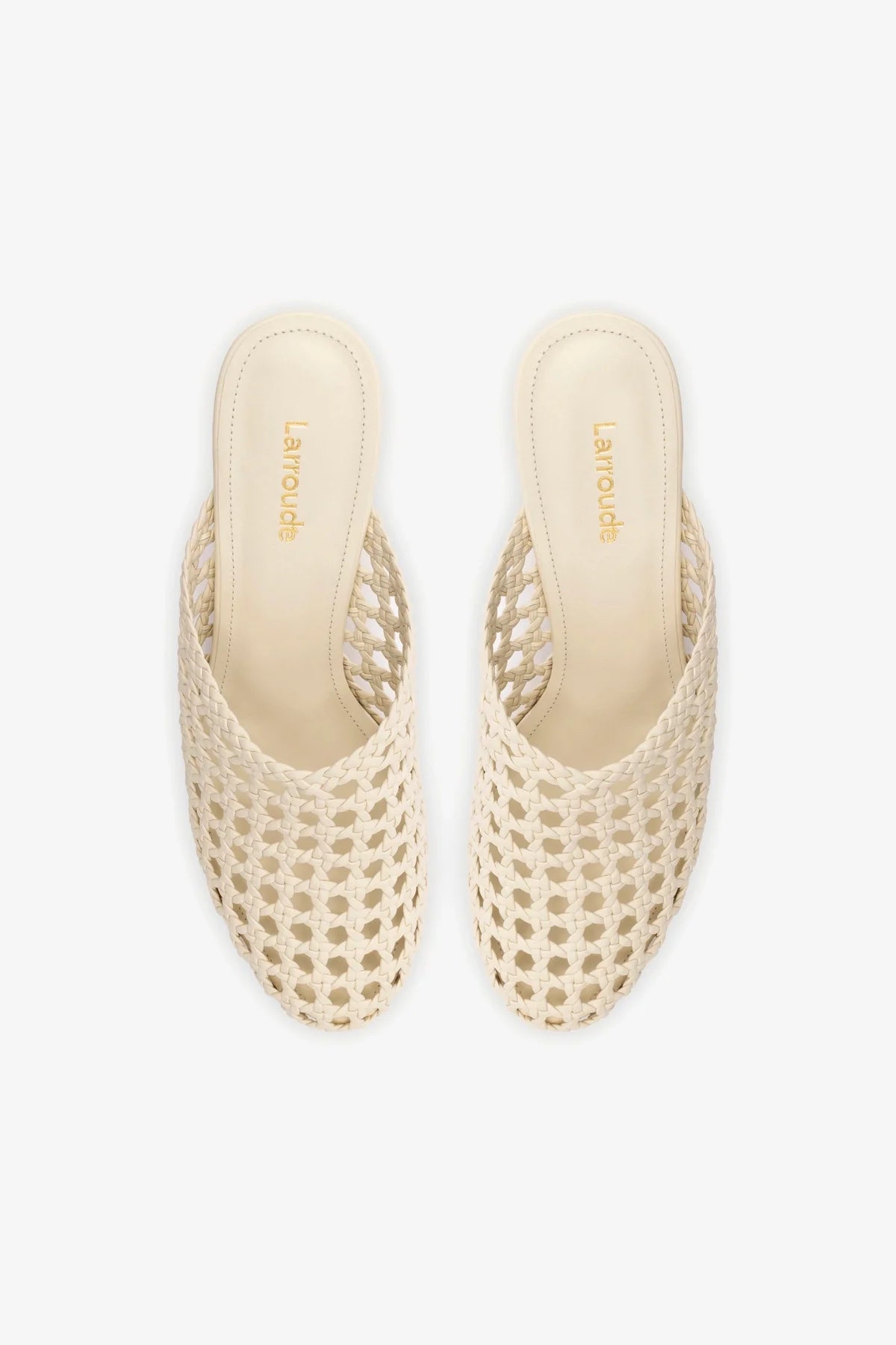 Mule Dew Drop Macramê Couro Off White
