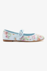 Larroudé x Markarian: Sapatilha Verona Brocado Azul