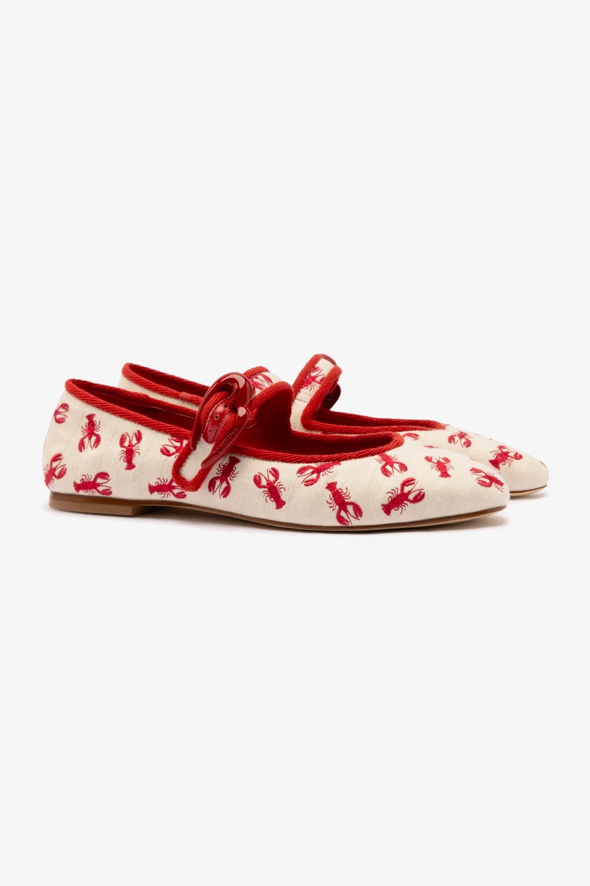 Sapatilha Verona Lona Off White e Bordado Lagosta
