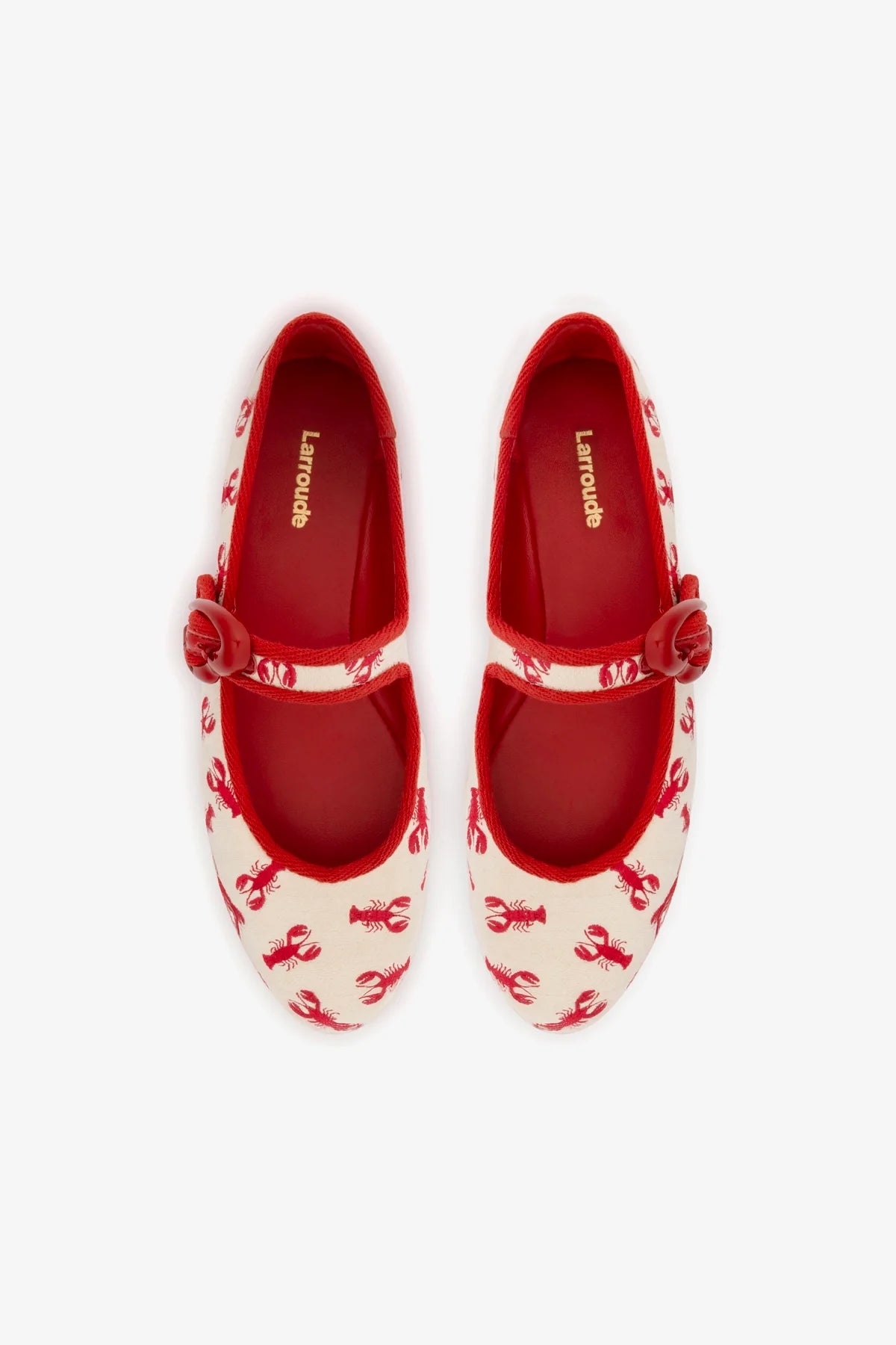 Sapatilha Verona Lona Off White e Bordado Lagosta