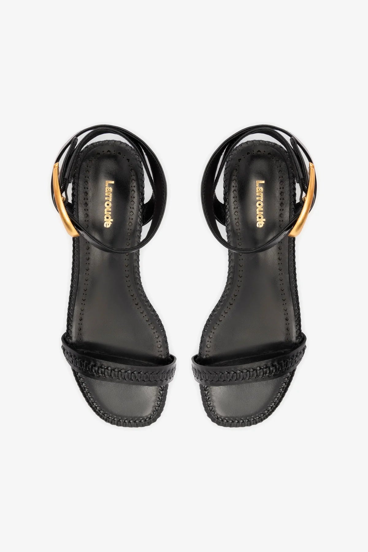 Sandália Flat Verona Couro Preto