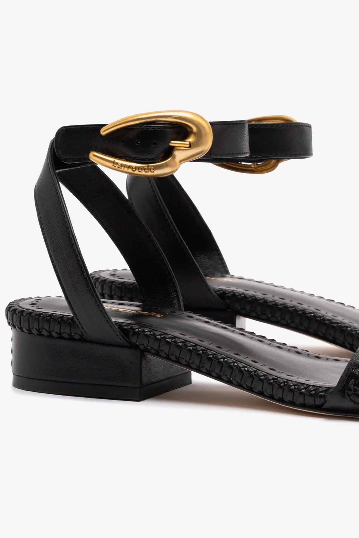 Sandália Flat Verona Couro Preto