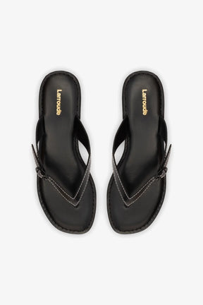 Flat Mary Kate Couro Preto