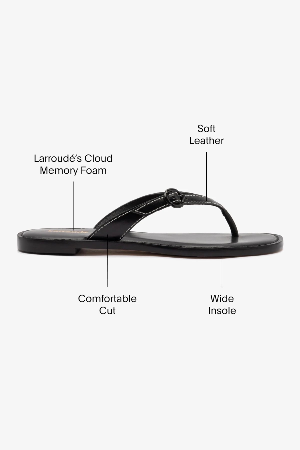 Flat Mary Kate Couro Preto