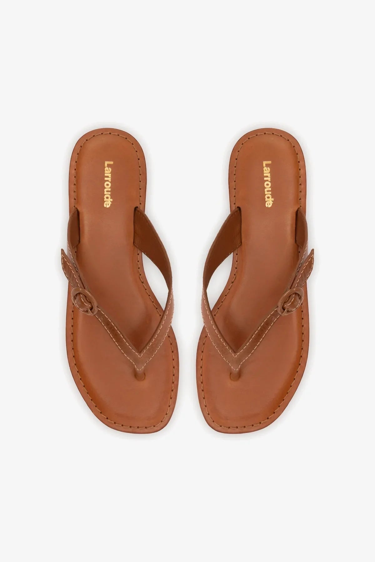 Flat Mary Kate Couro Caramelo
