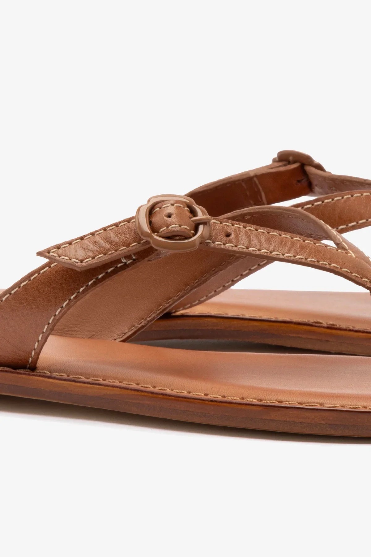 Flat Mary Kate Couro Caramelo