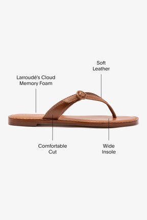 Flat Mary Kate Couro Caramelo
