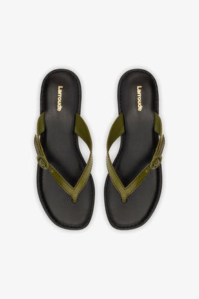 Flat Mary Kate Couro Verde