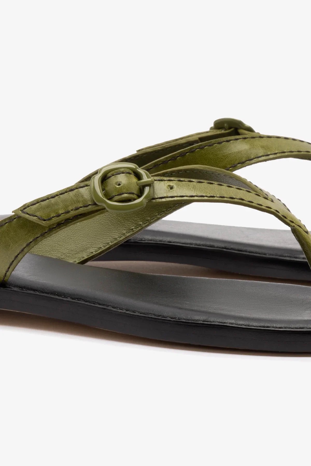 Flat Mary Kate Couro Verde