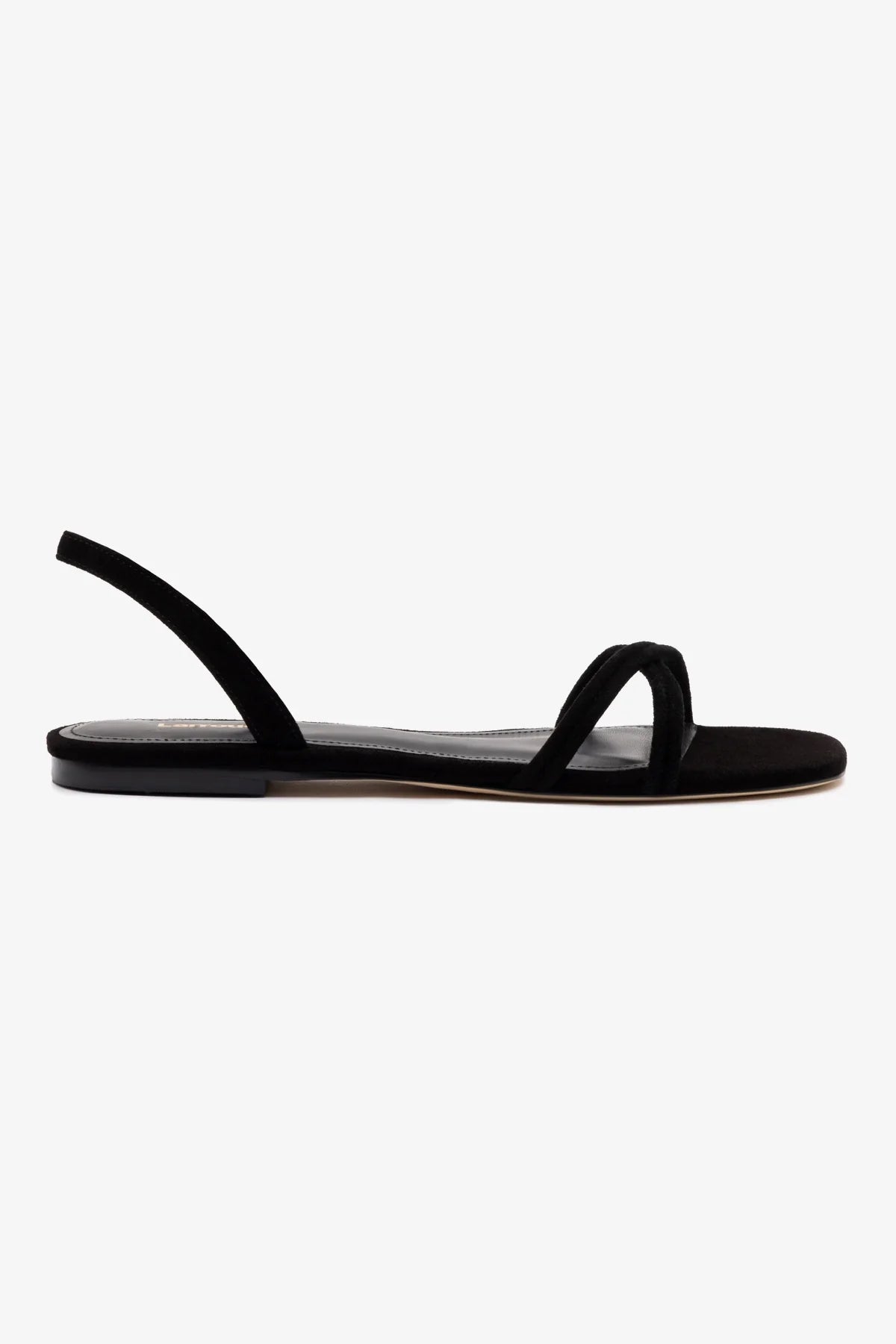 Sandália Flat Annie Couro Preto