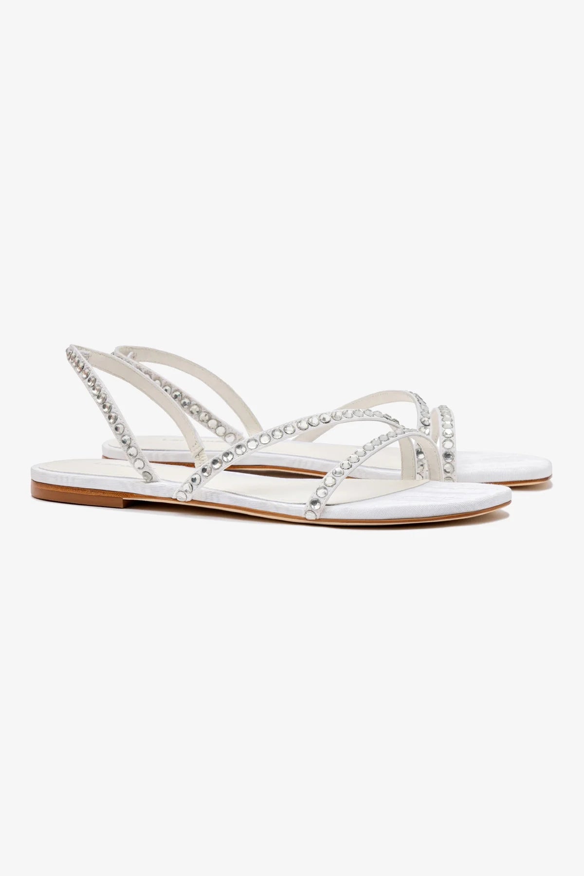 Sandália Flat Vicky Seda Branco