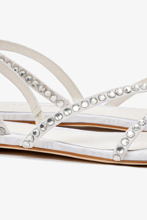 Sandália Flat Vicky Seda Branco