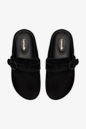 Mule Clog Milan Camurça Preto