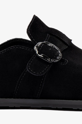 Mule Clog Milan Camurça Preto