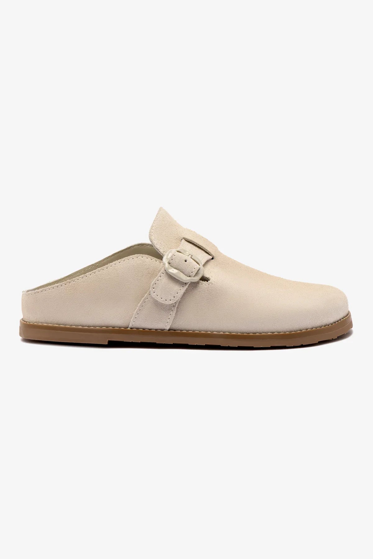 Mule Clog Milan Camurça Cinza