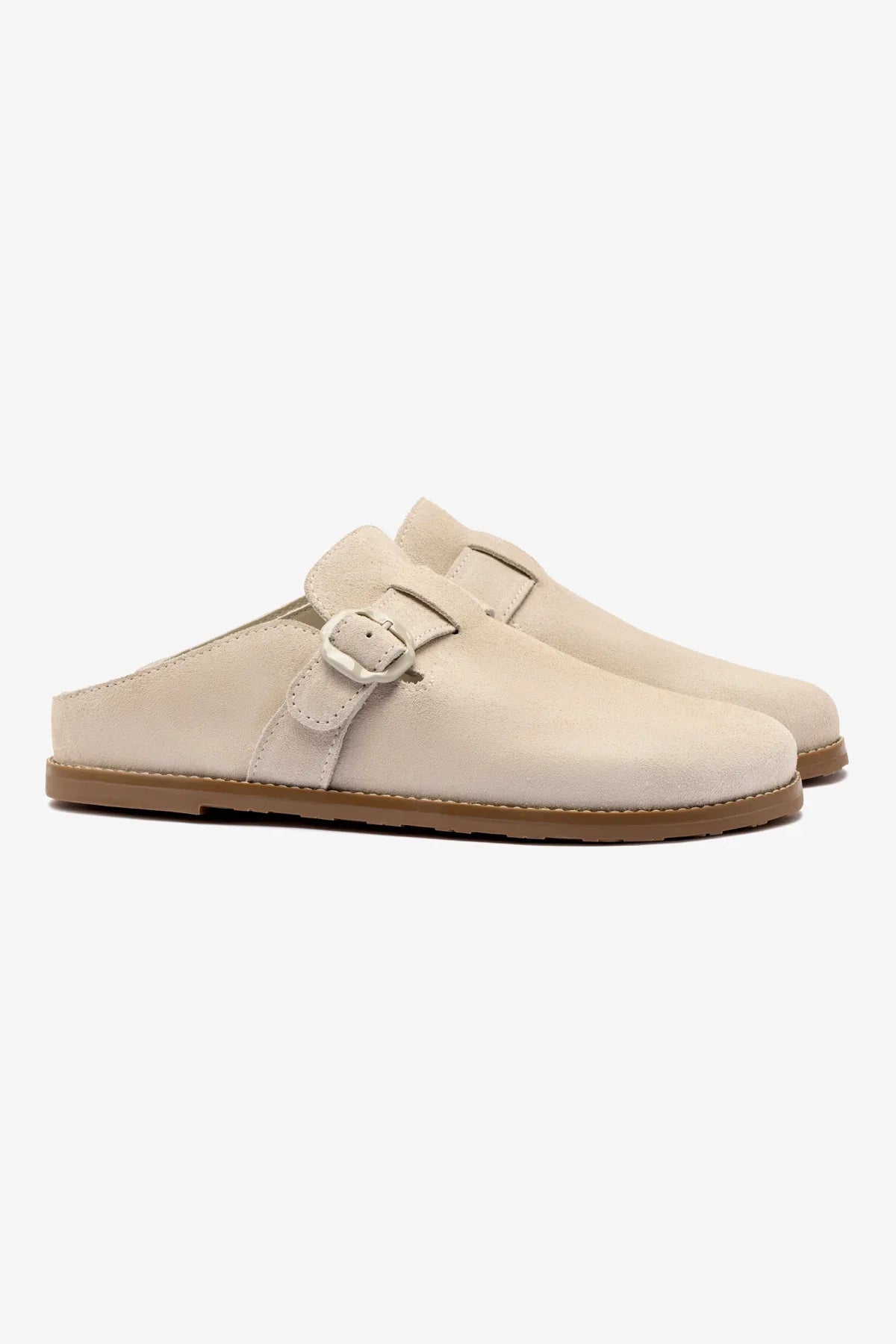Mule Clog Milan Camurça Cinza
