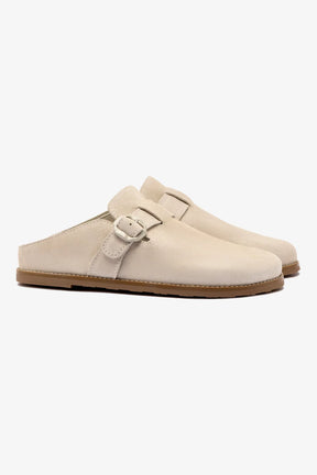Mule Clog Milan Camurça Cinza