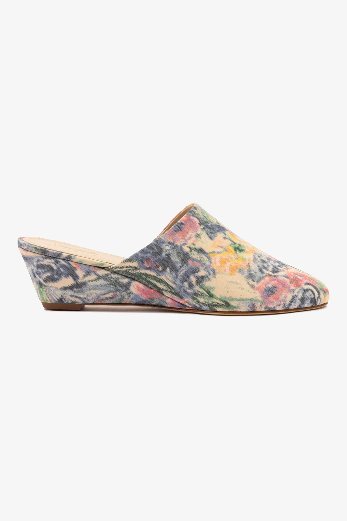 Larroudé x Markarian: Mule Anabela Venice Jacquard Azul