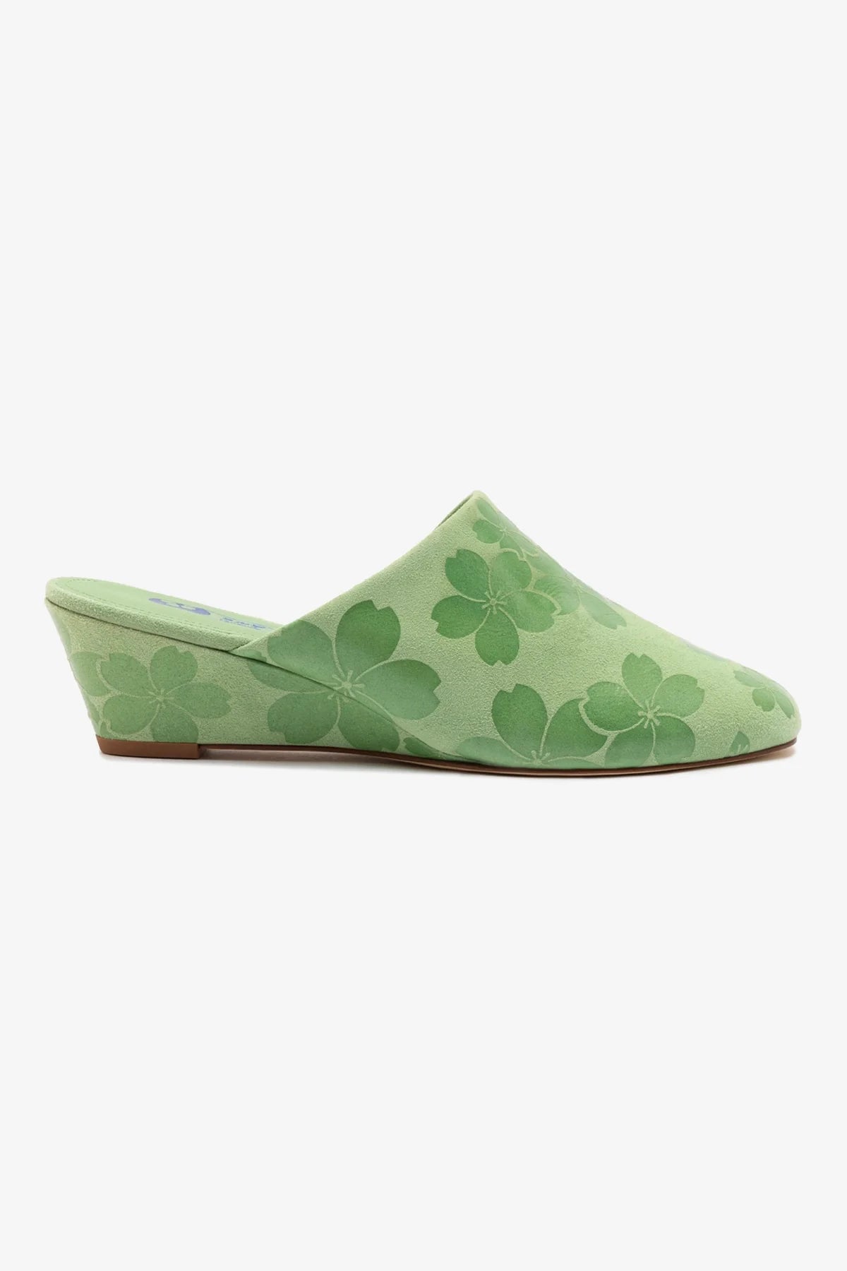 Mule Anabela Venice Sakura Camurça Verde