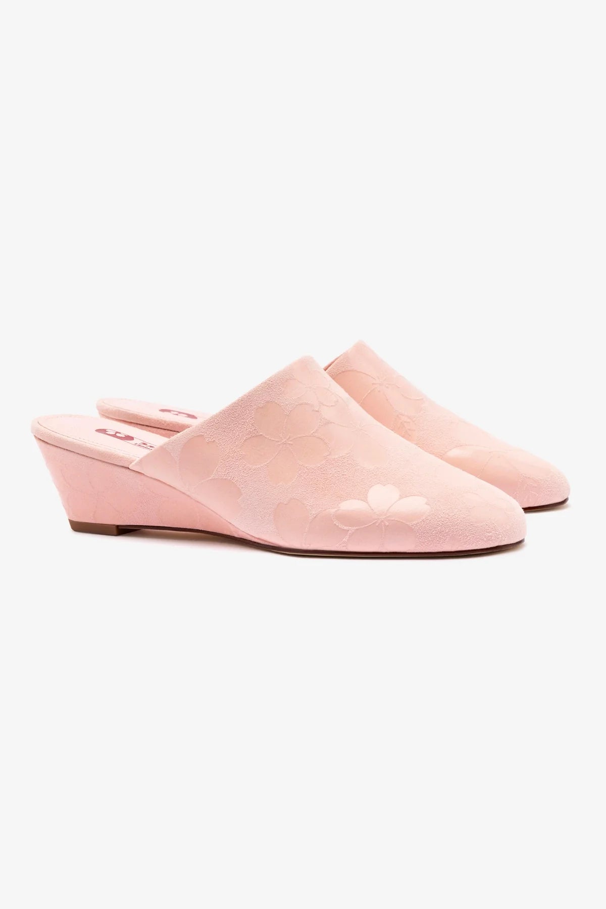 Mule Anabela Venice Sakura Camurça Rosa