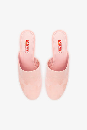 Mule Anabela Venice Sakura Camurça Rosa