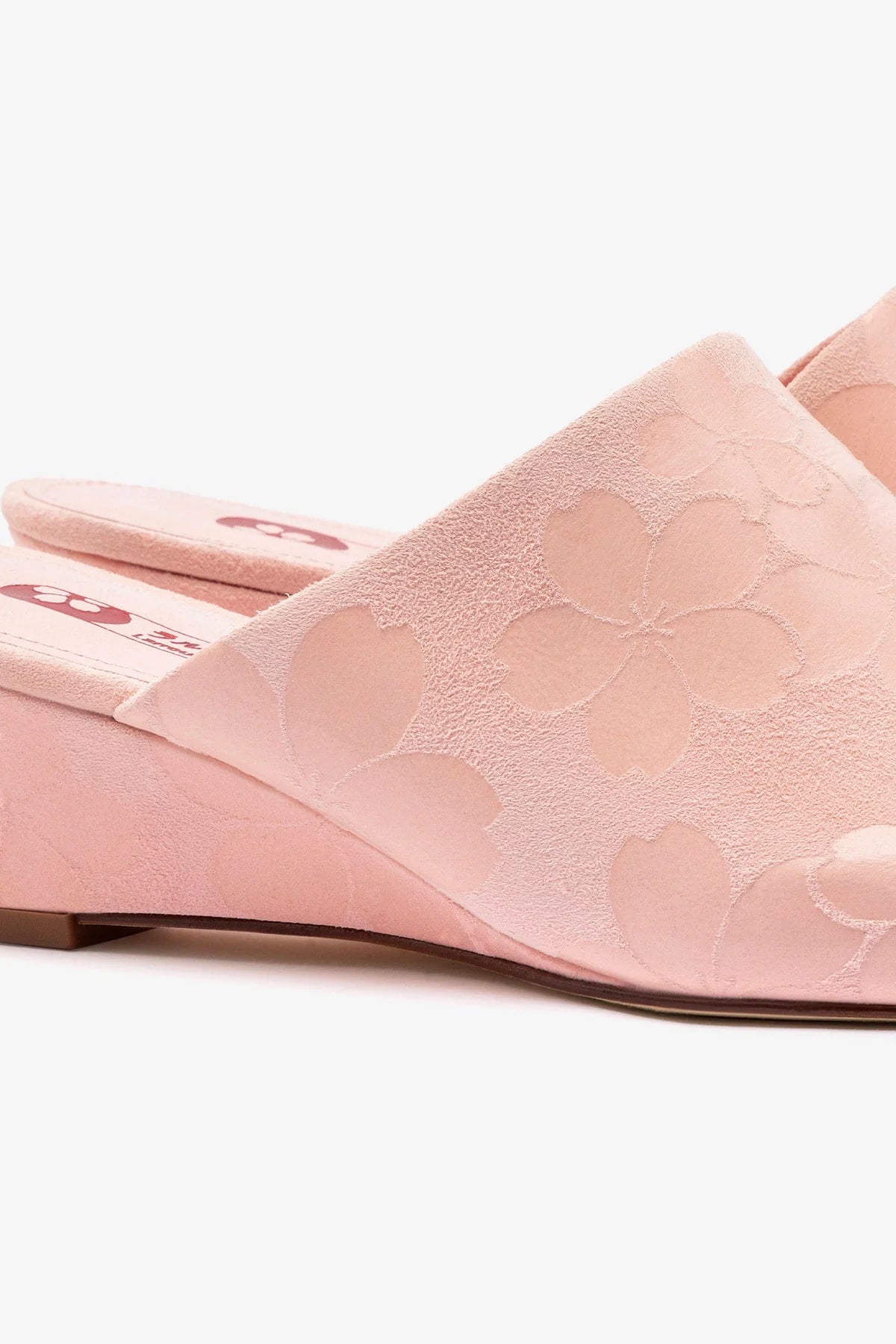 Mule Anabela Venice Sakura Camurça Rosa