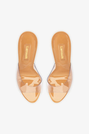 Jasmine Hi Mule In Tan Leather and Vinyl