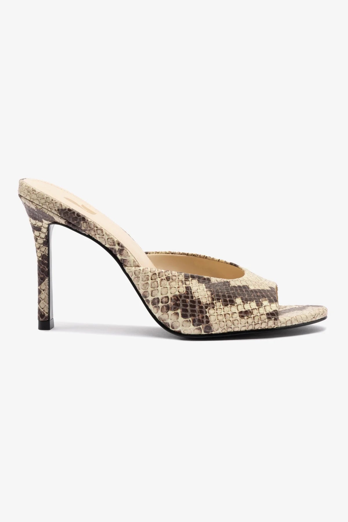 Mule Jasmine Hi Couro Cobra Bege