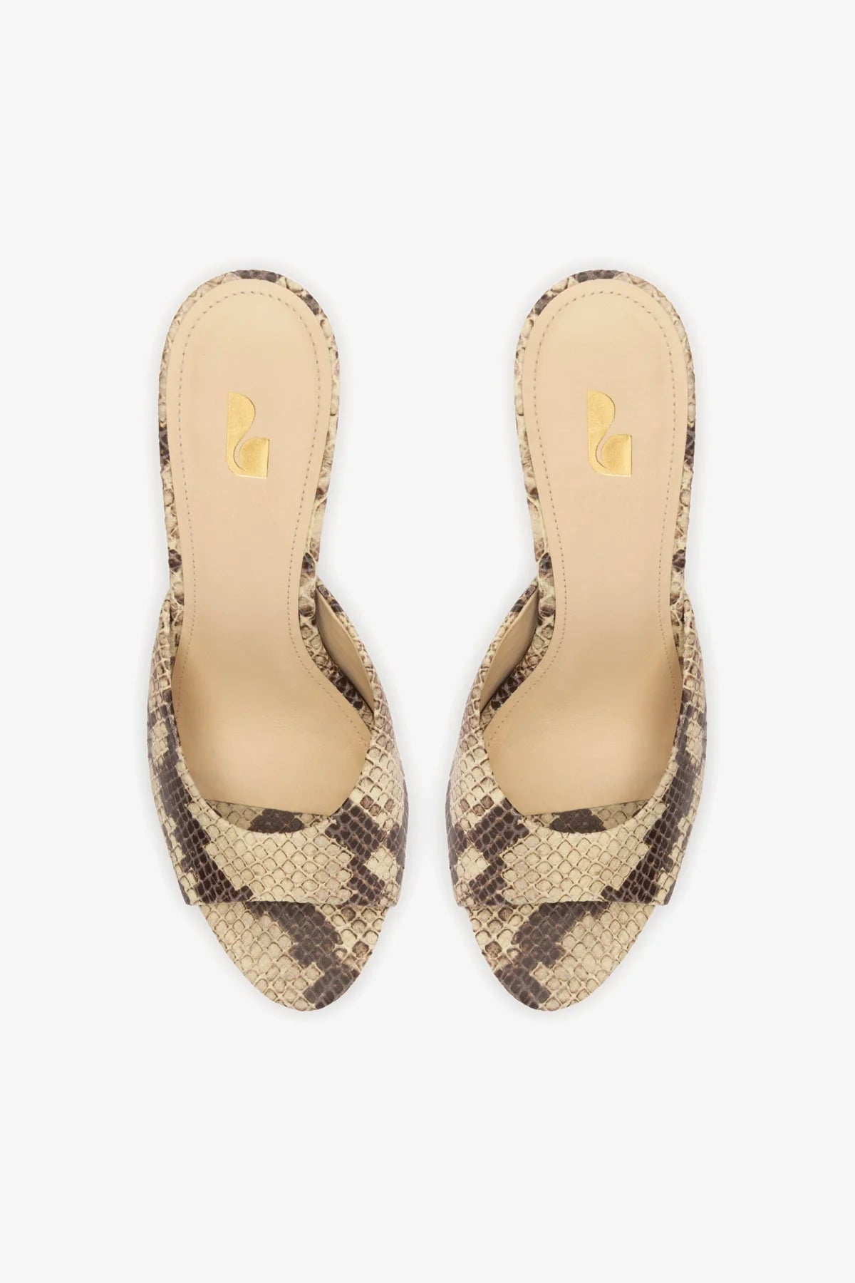 Mule Jasmine Hi Couro Cobra Bege