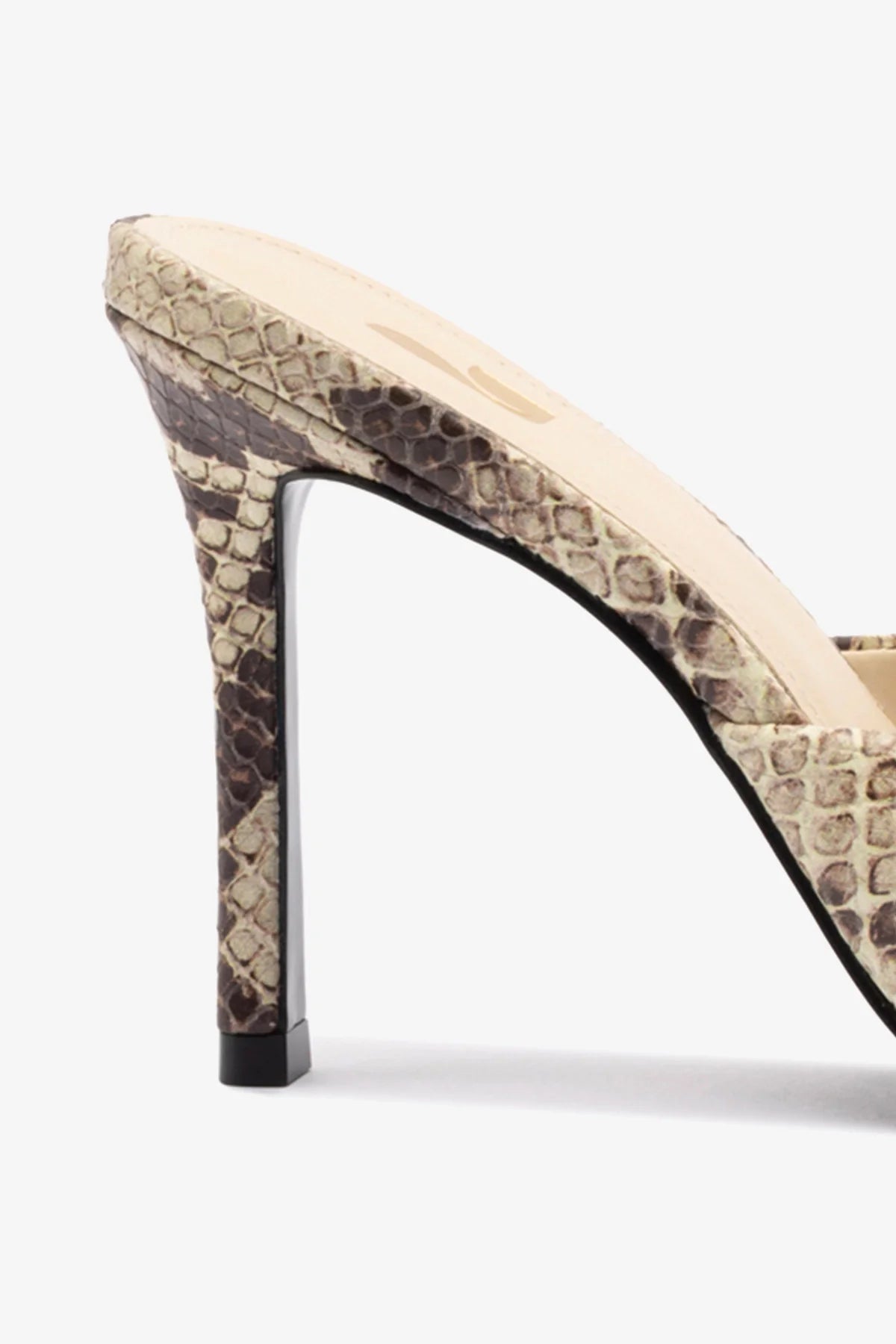Mule Jasmine Hi Couro Cobra Bege