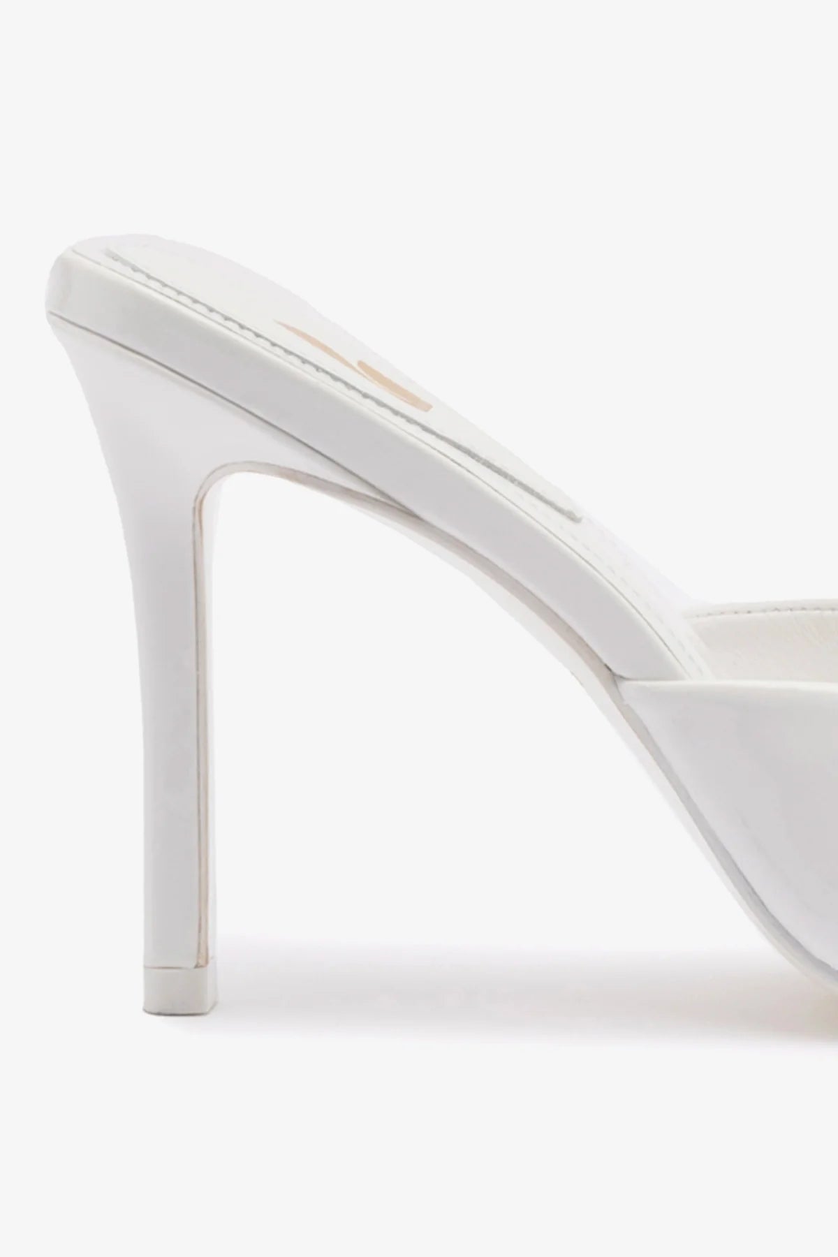 Mule Jasmine Hi Couro Verniz Branco